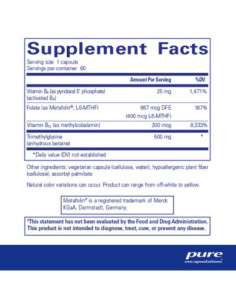 Homocysteine Factors - 60 Capsules | Pure Encapsulations 2