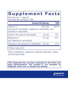 Buffered Ascorbic Acid - 250 Capsules | Pure Encapsulations 2
