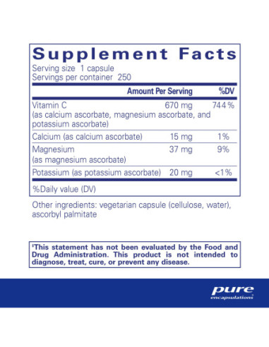 Buffered Ascorbic Acid - 250 Capsules | Pure...