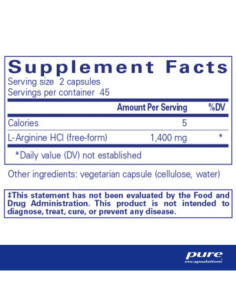 L-Arginine - 90 Capsules | Pure Encapsulations 2
