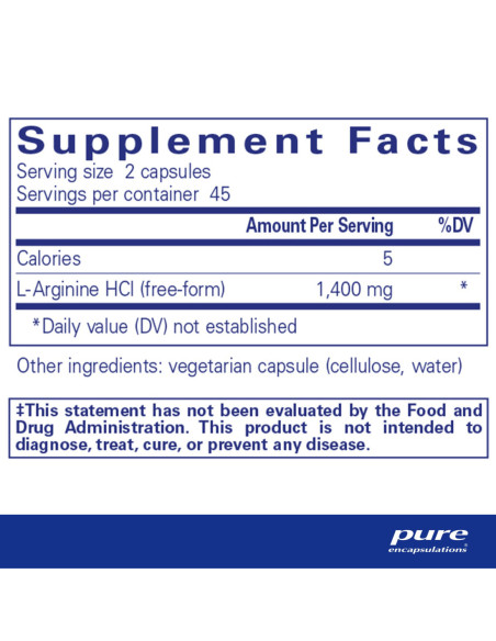 L-Arginine - 90 Capsules | Pure Encapsulations