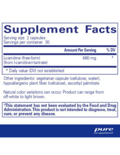 L-Carnitine - 60 Capsules | Pure Encapsulations 2