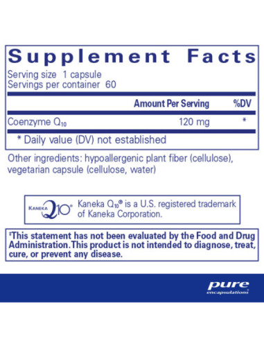 CoQ10 120 mg - 60 Capsules | Pure Encapsulations