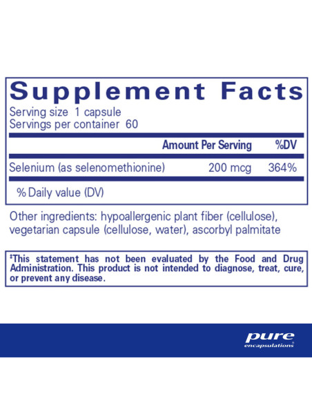 Selenium - 60 Capsules | Pure Encapsulations