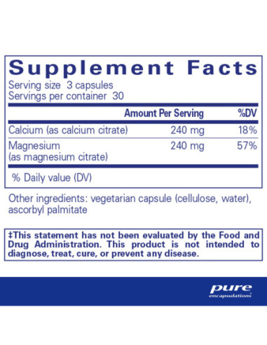 Calcium Magnesium (citrate) - 90 Capsules |...