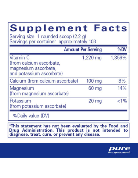 Buffered Ascorbic Acid Powder - 227g | Pure Encapsulations