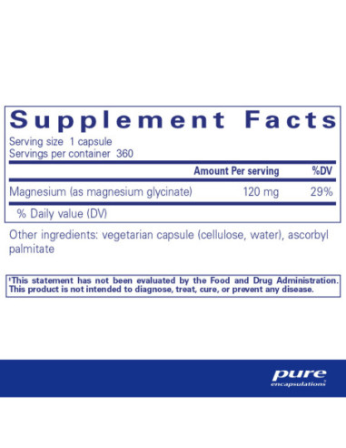 Magnesium Glycinate - 360 Capsules | Pure...