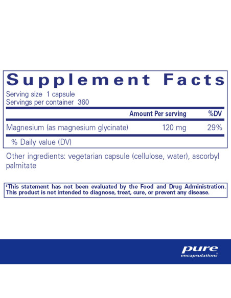 Magnesium Glycinate - 360 Capsules | Pure Encapsulations