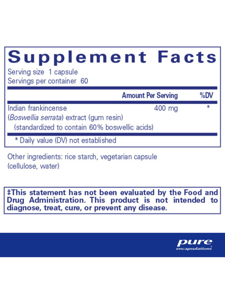 Boswellia - 60 Capsules | Pure Encapsulations