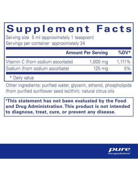 Liposomal Vitamin C Liquid - 120ml | Pure Encapsulations