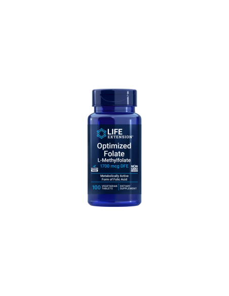 Optimized Folate, 100 vegetarian tablets | Life Extension