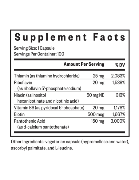 B-Minus (B12 and Folate Free) - 100 Capsules | Seeking Health