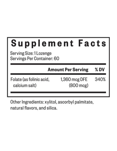 Folinic Acid Lozenge - 60 Lozenges | Seeking Health