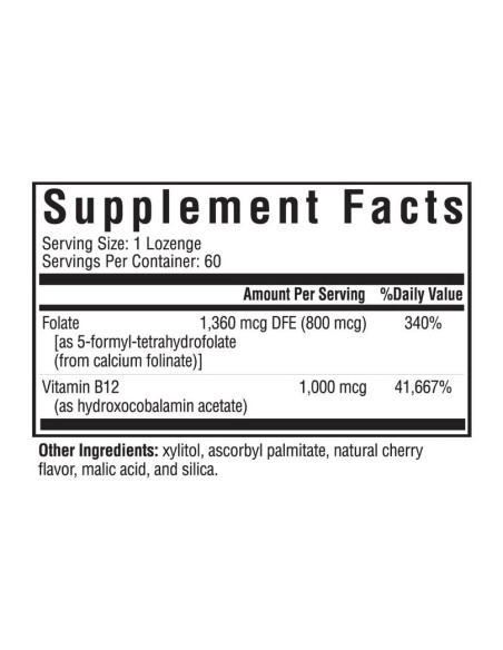 Hydroxo B12 with Folinic Acid - 60 Lozenges | Seeking Health