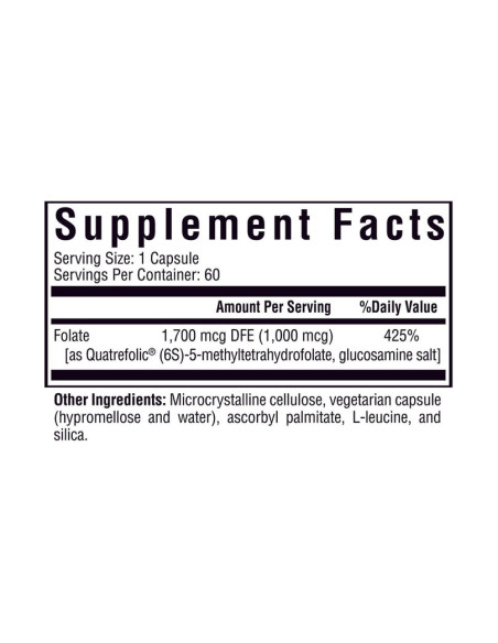 L-Methylfolate (formerly L-5-MTHF) - 60 Capsules | Seeking Health