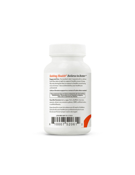 Lithium Orotate 5mg - 100 Capsules | Seeking Health