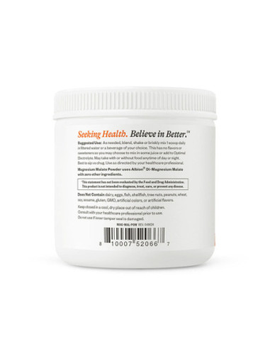 Magnesium Malate Powder 500mg - 250g | Seeking...