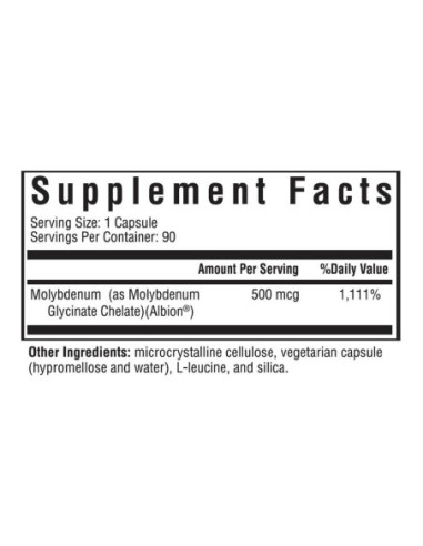 Molybdenum 500mcg - 90 Capsules | Seeking Health
