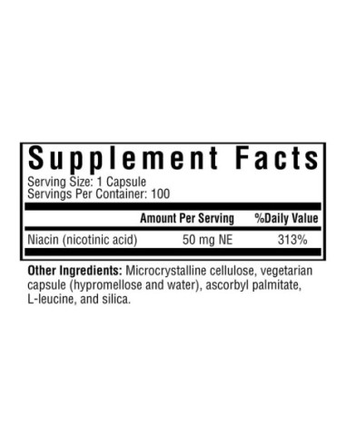 Niacin 50mg - 100 Capsules | Seeking Health