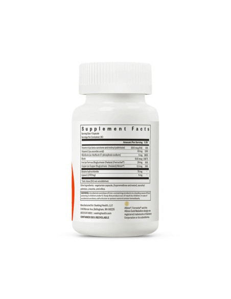 Optimal Iron WIth Cofactors - 90 Capsules | Seeking Health