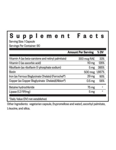 Optimal Iron WIth Cofactors - 90 Capsules |...
