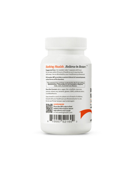 B Complex MF (Methyl-Free) - 100 Capsules | Seeking Health