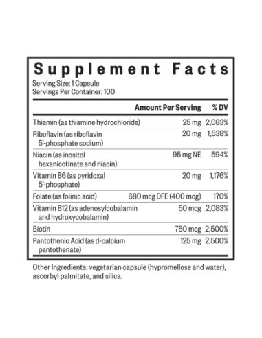 B Complex MF (Methyl-Free) - 100 Capsules |...