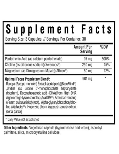 Optimal Focus - 90 Capsules | Seeking Health