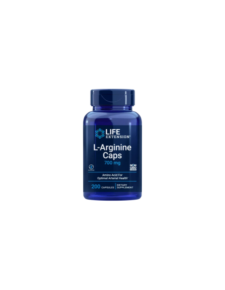 L-Arginine Caps - 200 vegetarian capsules | Life Extension