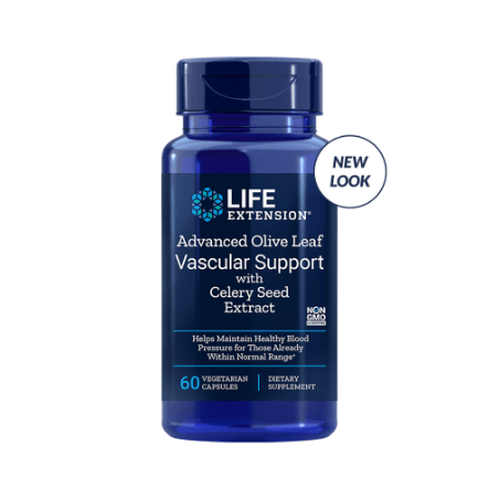 Advanced Olive Leaf Vascular Support with Celery Seed Extract - 60 vegetarian capsules | Life Extension