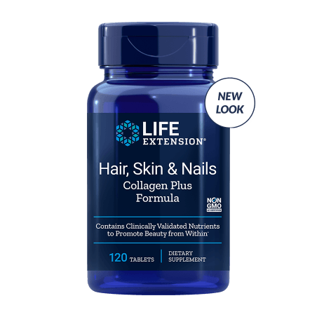 Hair, Skin & Nails Collagen Plus Formula - 120 tablets | Life Extension