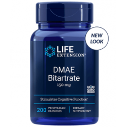 DMAE Bitartrate 150 mg - 200 vegetarian capsules | Life...