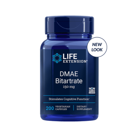 DMAE Bitartrate 150 mg - 200 vegetarian capsules | Life Extension