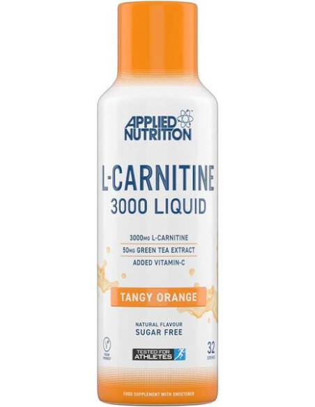L-Carnitine Liquid 3000 & Green Tea, Tangy Orange - 480 ml. | Applied Nutrition