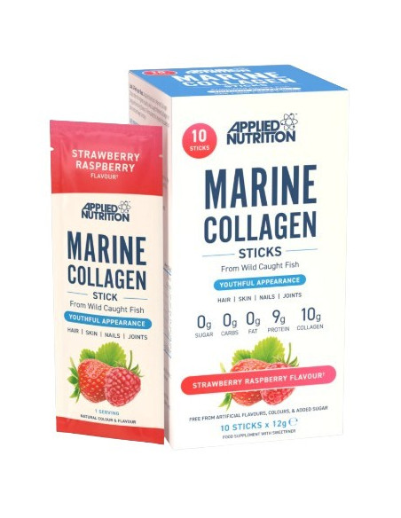 Marine Collagen Sticks, Strawberry Raspberry - 10 x 12g | Applied Nutrition