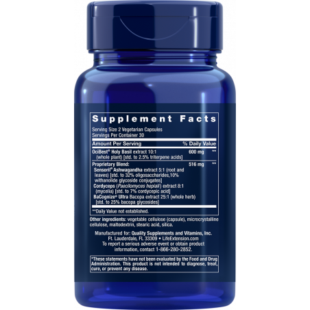 Adrenal Energy Formula, 60 vegetarian capsules - Life Extension
