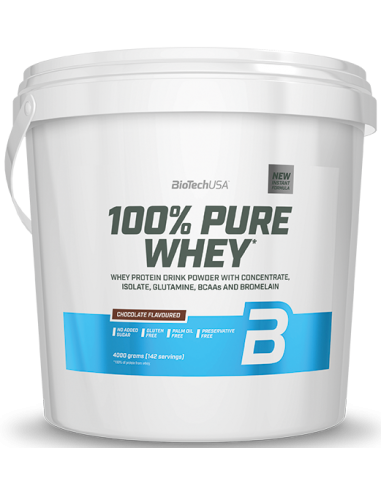 100% Pure Whey, Chocolate - 4000g | BioTechUSA