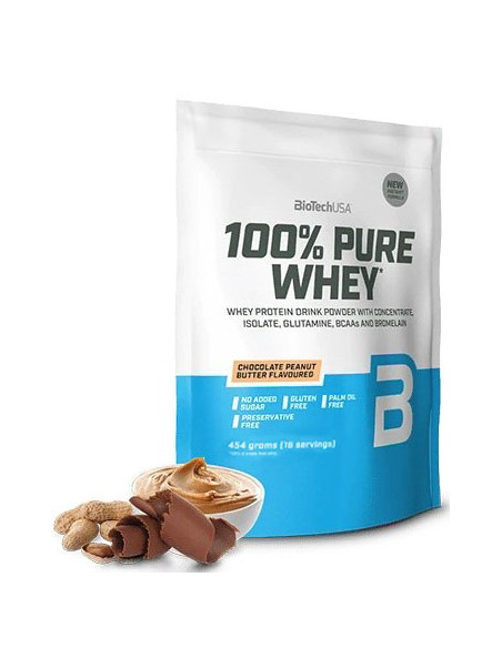100% Pure Whey, Chocolate Peanut Butter - 454g | BioTechUSA