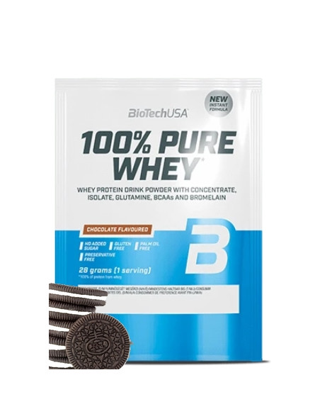 100% Pure Whey, Cookies & Cream - 28g (1 serving) | BioTechUSA