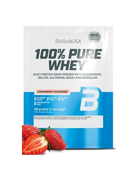 100% Pure Whey, Strawberry - 28g (1 serving) | BioTechUSA