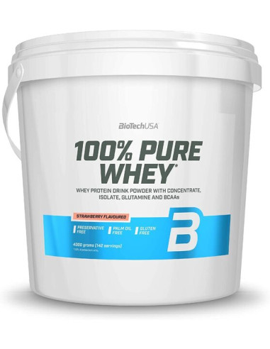 100% Pure Whey, Strawberry - 4000g | BioTechUSA