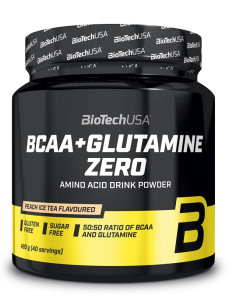 BCAA + Glutamine Zero, Peach Ice Tea - 480g | BioTechUSA