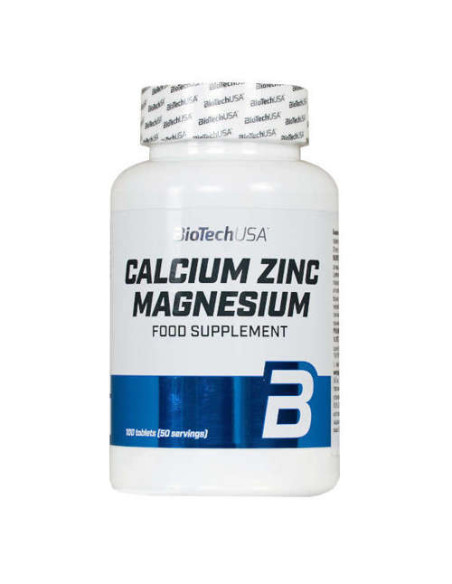 Calcium Zinc Magnesium for Active - 100 tablets | BioTechUSA