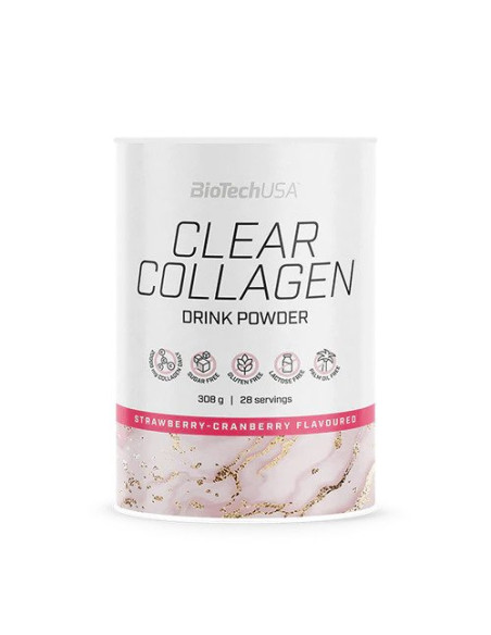 Clear Collagen, Strawberry-Cranberry - 308g | BioTechUSA