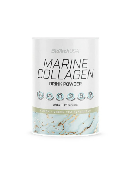 Marine Collagen, Lemon-Green Tea - 240g | BioTechUSA