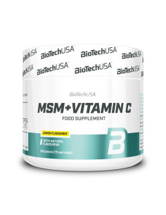 MSM + Vitamin C, Lemon - 150g | BioTechUSA