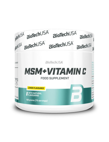 MSM + Vitamin C, Lemon - 150g | BioTechUSA