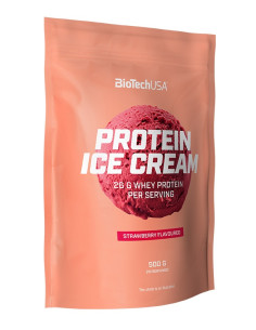 Protein Ice Cream, Strawberry - 500g | BioTechUSA