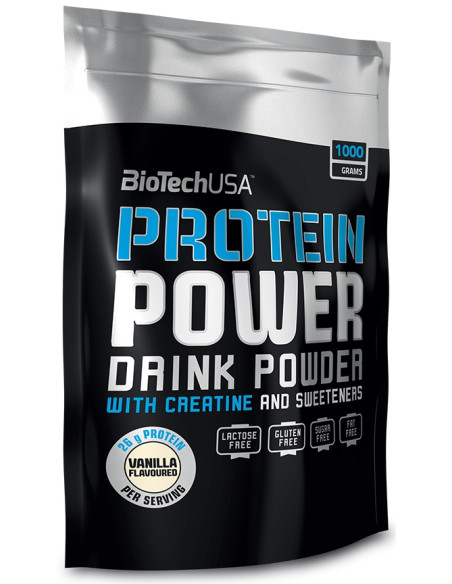 Protein Power, Strawberry Banana - 1000g | BioTechUSA