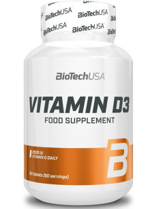 Vitamin D3, 50mcg - 120 tablets | BioTechUSA